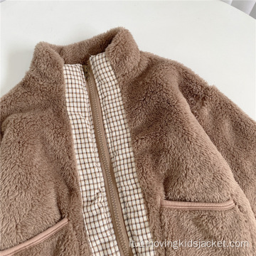 Maglione di lana di agnello con cuciture per bambini